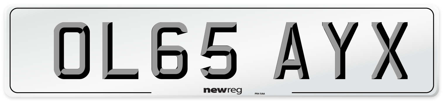 OL65 AYX Number Plate from New Reg